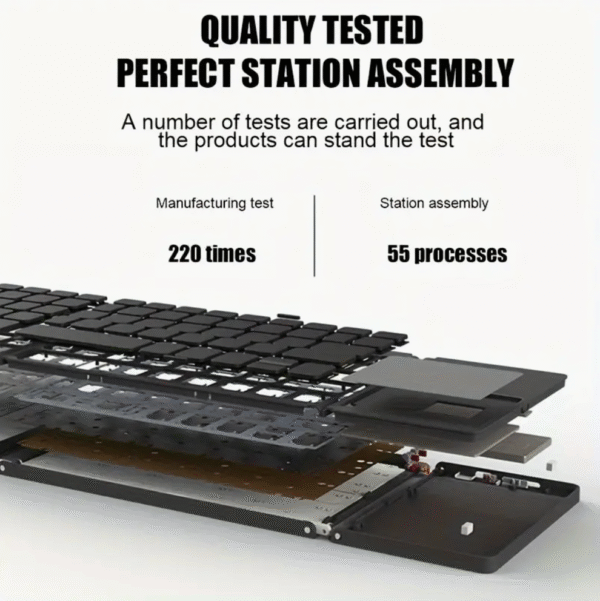 ZYY Portable Wireless 3 Fold Keyboard with Touchpad