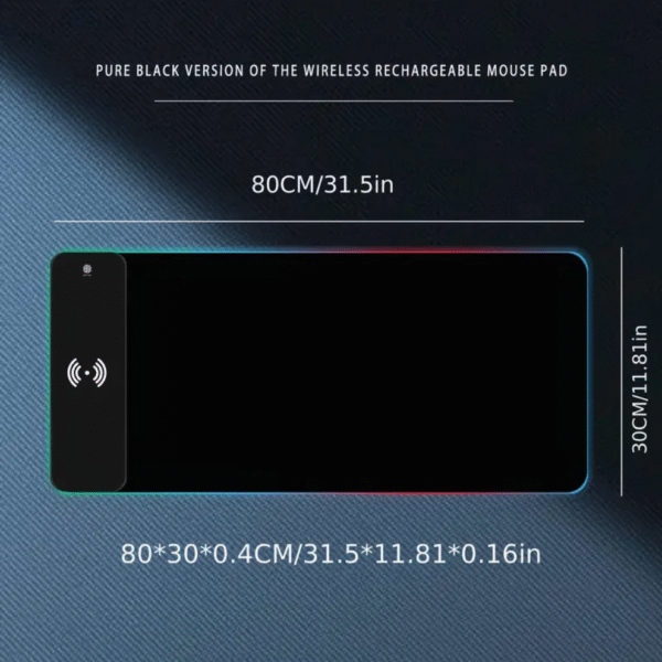 Extra Large 15W RGB Gaming Mouse Pad with Fast Wireless Charging