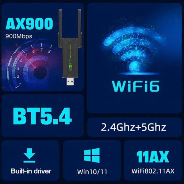 AX900 USB WiFi 6 and Bluetooth Adapter